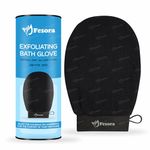 Fezora Body Exfoliating Glove - Pure Viscose Fibre, Double-Layered Exfoliating Body Glove for Dead Skin, Tan Removal for Face and Body