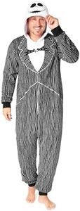 Disney Onesie Women's - Stitch Onesie Pyjamas - Eeyore, Minnie, Maleficent Pyjamas Onesie - Sizes from S-XXL, Black Jack Skellington, Large