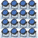 16PCS Waterproof Par Can Lights High Bright 14X18W LED RGBW 4in1 DMX 4/9CH Stage Lighting for Theaters, Concerts, Clubs, DJ, Wedding Party, Studios, Events, Church, Performance, Live