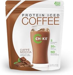 CHIKE Natural Caffe Mocha High Protein Iced Coffee, 20 G Protein, 2 Shots Espresso, Non-GMO, Keto Friendly and Gluten Free, 14 Servings (16.3 Ounce)