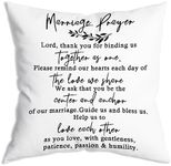 ZNGFON Marriage Prayer gifts Throw Pillow Covers 18x18 Inch anniversary decor bridal shower christian wedding gifts，cool bridal shower gifts，marriage gifts