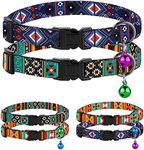 Cat Collar Breakaway 2PCS Adjustable Pattern Tribal Aztec Southwest Safety Pet Collars for Cats Kitten (Aztec + Tribal)