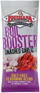 Louisiana Fish Fry Products Boil Booster Smashed Garlic Seasoning Blend, Salt Free, 8 Ounces (Pack Of 12)