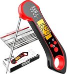 Meat Thermometer Digital, Instant Read Meat Thermometer for Grill and Cooking, IP66 Waterproof Food Thermometer for Kitchen and Outside, BBQ, Turkey, Candy, Liquids, Beef