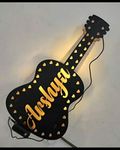 Apna Photo� Personalized LED Guitar Lamp Brown can Customize with Your Name 46x23x5 cm