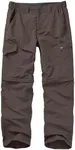 Mens Hiking Pants Convertible boy Scout Quick Dry Lightweight Zip Off Outdoor Fishing Travel Safari Pants,6226,Dark Brown,40