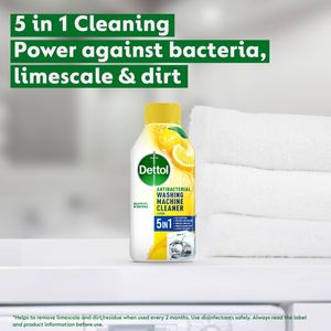Dettol Washing Machine Cleaner, Lemon 250ml – Odour Removal