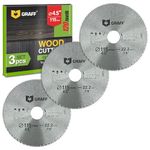 GRAFF 3 Pieces 4-1/2-inch 40 Tooth Circular Saw Blade for Wood Plywood Laminate Drywall Plastic - Wood Cutting Saw Blade with 7/8-inch Arbor