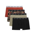 Hanes Originals Men's Trunk Briefs, Stretch Cotton Moisture-Wicking Underwear, Modern Fit Low Rise, Assorted Oranges, Size Small