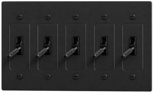 Residence Supply Brass Toggle Light Switch - 120 VAC - Retro Light Switch Cover Plate - Polished Antique Brass Wall Plate with Solid Lever - Decorative Light Switch for Historical Homes - UL Listed