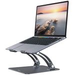 proffisy Laptop Stand Ergonomic Height Angle Adjustable with Honeycomb Heat-Vent Aluminum, Compatible for MacBook Air Pro Dell XPS All Laptops 11-17" (Space Grey)