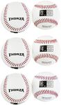 Thorza Weighted Baseballs for Throwing - Help Increase Pitch Velocity - Set of 3 Practice Baseballs (3oz, 4oz, 6oz)