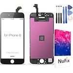 NuFix LCD Replacement for Apple iPhone 6 / 6G Screen Glass LCD Display Touch Digitizer Assembly with Frame and Tools A1549 A1586 A1589 Black