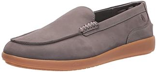 Hush Puppies Men's Finley Loafer Slip On, Dark Grey Nubuck, 8.5 M US