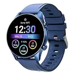 Smart Watch for Men Women Quick Text Reply 1.2" AMOLED Always-on Display for Android Phones and iOS Compatible iPhone Samsung Oxygen Heart Rate Monitor 3ATM Smartwatch Fitness Tracker Black Round