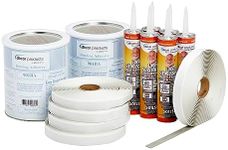 Dicor 401-CK-D RV Rubber Roof Kit - Bonding Adhesive, RV, Trailer, Motorhome Repair Butyl Tape, Lap Sealant Included, Dove (Bright White)