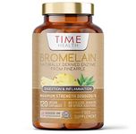 Bromelain Capsules - High Strength 3000 GDU - Highly Dosed 500mg per Capsule - Naturally Derived from Pineapple - UK Made - Zero Additives - Vegan - Pullulan (120 Count (Pack of 1))