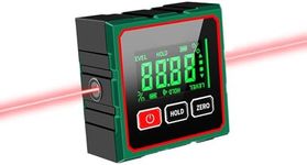Digital Angle Finder - Laser 4 Side Strong Magnetic Digital Angle Gauge Protractor, Bevel Gauge Trend Angle Ruler,Spirit Level Angle Finder Tool, DIY Woodworking Level Box Carpentry Equipment-0210 New