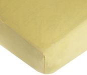 American Baby Company Supreme 100% Natural Cotton Jersey Knit Fitted Crib Sheet for Standard Crib and Toddler Mattresses, Maize, Soft Breathable, for Boys and Girls