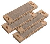 Best Pet Supplies Corrugated Cardboard Cat Scratcher Refill Pads, Lounger, and Fun Interactive Scratching Boards, Claw Safe, Durable, Natural Recycled Materials, Supports Active Play - Narrow 4 Pack