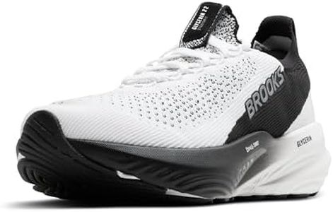 Brooks Men’s Glycerin Stealthfit 22 Neutral Running Shoe, White/Grey/Black, 11.5