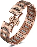 Feraco Copper Magnetic Therapy Bracelet for Men with 5X Strength Magnets,99.99% Pure Copper Therapy Bracelet with 5000 Gauss Magnets