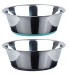 PEGGY11 Stainless Steel Dog Bowls, Nonslip, Food Grade, Dishwasher Safe, Easy to Clean - 720ML, 2 Pack