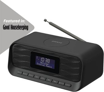 Groov-e Zeus DAB/FM Clock Radio – Bluetooth, Wireless & USB Charging, Dual Alarm, 60 Presets, Black