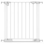 Safetots SafeStep Gate, White, 68cm - 75cm, Extra Low Walkthrough, Pressure Fit Safety Gate, Baby Gate for Stairs, Hallways and Doors, Easy Installation
