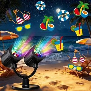 Toodour Pool Projector Lights, Pool Lights for Above Ground Pools with Timer, Waterproof Dynamic LED Projector Above Ground Pool Lights for Indoor Outdoor Swimming Pool Beach Yard Home Decor Lights