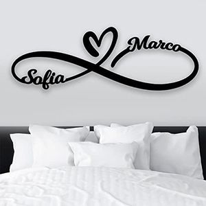 Simbolo infinito 3D con nomi personalizzato da parete. Varie misure da 50cm a 100cm. Idea regalo per innamorati.