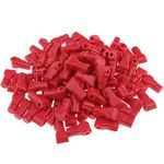 BWEEOUTG 5MM Peg Hook Stop Lock for Prevent The Sweep Theft of Displayed Products on Wire Peg, 100 Pcs Plastic Red Security Lock