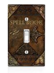 Trendy Accessories Decorative Magic Spell Book Design Pattern Print Plastic Light Switch Wall Plate Cover (NOT A Decal) Actual Printed Outlet Cover