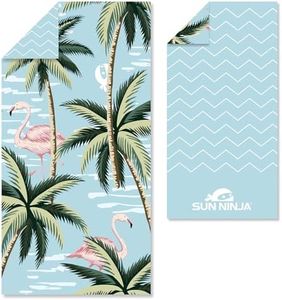 SUN NINJA - Beach Towel - Flamingo