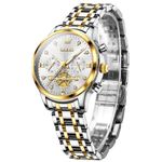 OLEVS Women Watches Luxury Diamond Wrist Watches for Women Gold and Silver Stainless Steel Waterproof with Date Quartz Ladies Watch