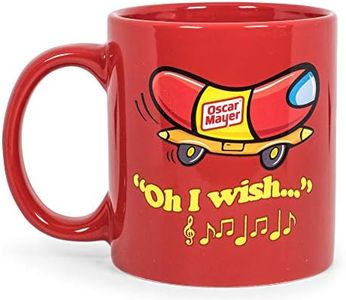 Oscar Mayer Hot Dog Logo Ceramic Coffee Mug | Collectible Drinkware and Novelty Kitchen Gifts | Oversized Cup for Tea, Cocoa, Hot and Cold Beverages | Holds 16 Ounces