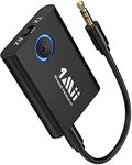 1Mii ML301 Bluetooth 5.3 Transmitter Receiver, Dual Link Wireless Aux Bluetooth Adapter 3.5mm, aptX Adaptive/Low Latency/HD Audio Transmitter for TV, Home Stereo, Headphones, Airplane, Boat, Gym