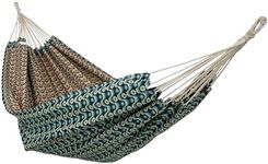 Sunnydaze Double Jacquard Hammock - Large 2-Person Hammock for The Backyard or Patio - Polyester Outdoor Hammock - Retro Waves