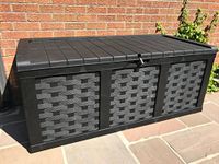 Starplast XXL Huge Plastic 634 ltr Garden Storage Box With Piston Opening Lid