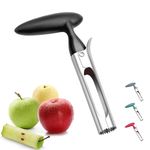 Apple Corer,Shunshi Fruit Corers, Easy to Use Durable Apple Corer Remover for Pears, Apple, Pear,Pineapple, Easy to Use Durable Portable Stainless Steel Apple Corer,for Kitchen and Dishwasher(Black)