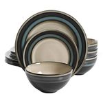 Elite Everston 12 Piece Dinnerware Set, Teal (Limited Edition)