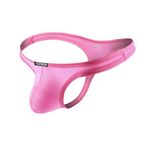 MuscleMate Premium Men's Thong Underwear, No Visible Lines, Men's Thong G-String Underpants - pink - S