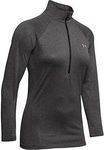 Under Armour Women's Tech ½ Zip, Grey, Medium Carbon Heather / / Metallic Silver (090), 1320126