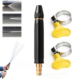 Heavy Duty High Pressure Hose Nozzle, 2026 Upgrade Adjustable Booster Home High Pressure Car Wash Water Gun with Booster Nozzle, Pressure Washer Hose Attachment for Plant Watering Lawn Car (B)