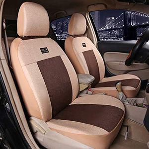 LZQpearl Juego Completo De Fundas para Asientos De Coche, Cojines De Asiento De Lino, Transpirables, Absorbe El Sudor, Antideslizante, Se Adapta A La Mayoría De Los Automóviles Truck Van SUV (I)