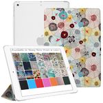 DuraSafe Cases for iPad Mini 5 2019-7.9" A2124 A2125 A2126 A2133 Smart Tri Fold Printed Cover with Transparent Back - Yarn Flowers