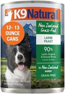 K9 Natural BPA-Free & Gelatin-Free Canned Dog Food, Lamb 370g 12 Pack