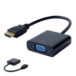 HDMI To VGA Adapter - Male To Female 1080P Cable Converter for Computer Desktop, Laptop PC Projector, HDTV, Chromebook, PS3/4 Raspberry Pi, Xbox