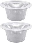 LOQJSS 2pcs Swimming Pool Skimmer Basket,Swimming Pool Replacement Baskets with Handles,Weighted Skimmer Basket,Heavy Duty Skimmer Basket Compatible for Sp1091wm(Size:6.3inch)