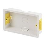 Appleby Plastic Double Dry Lining Plasterboard Wall Box 35mm (Color May Vary)